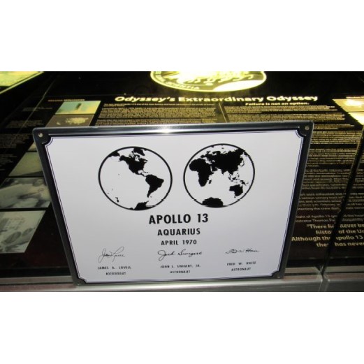 Apollo 13 Aquarius Replica Plate